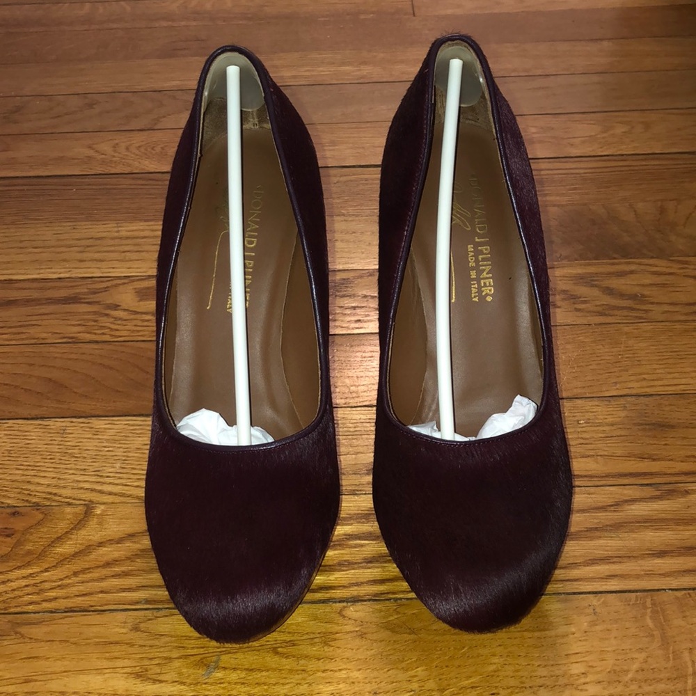 COPY - Donald J Pliner Oxblood Calf-hair Heels